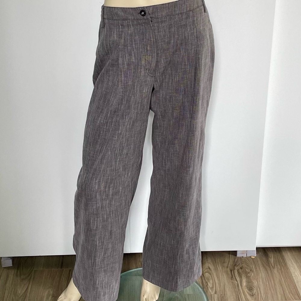 Olsen Europe Cotton Wide Leg Trousers - Size 10